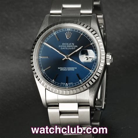 rolex datejust blue ref 16220 jahr 2001|rolex 16220 specs.